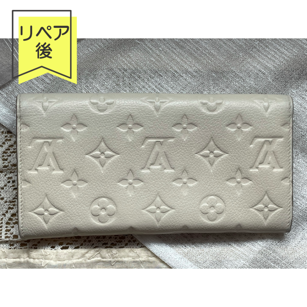 ヴィトン　アンプラント　モノグラム財布　リペア後